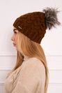 Čapica s fleece Daria K217 svetlo hnedá