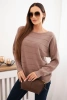 Damenpullover aus Viskose mit Lochmuster und langen Ärmeln fango