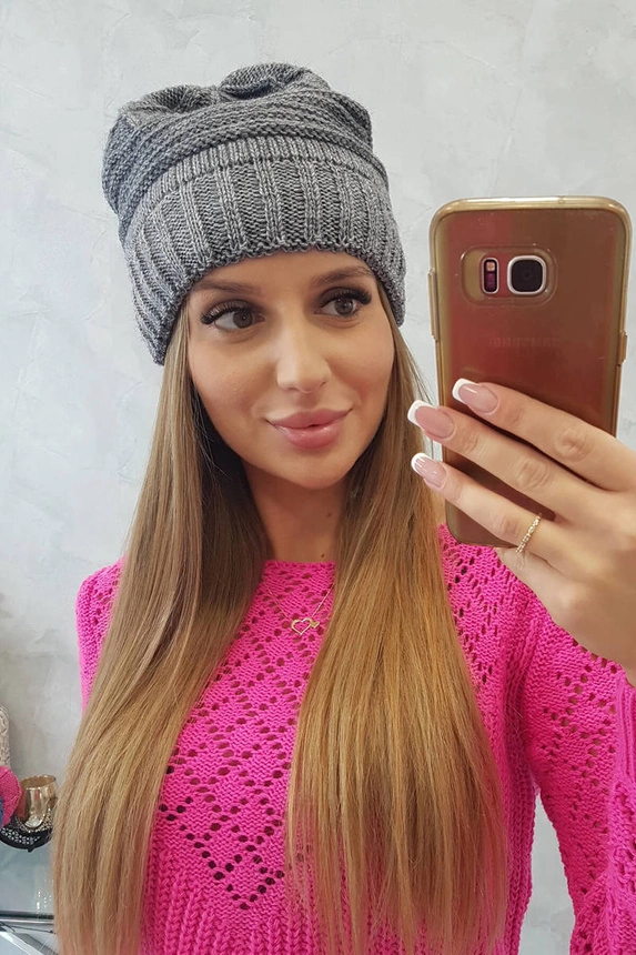 Women's cap Elora K336 dark grey