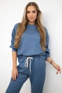 Set butterweicher Stoff Sweatshirt + Hose Denim-Melange