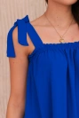 Bluse mit Schleifen kornblumenblau