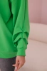 Cotton blouse with bow bright green