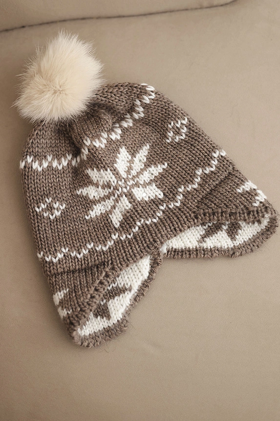 Cap with turn up Magda K293 camel