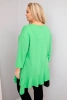 Dámská blůza Plus Size s bavlnou, volánem a ohrnutým rukávem světle zelená