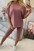 Set of top+leggings dark pink
