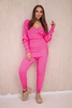 Sweater set two-piece pink neon