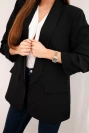 Elegantná bunda s chlopňami čierna