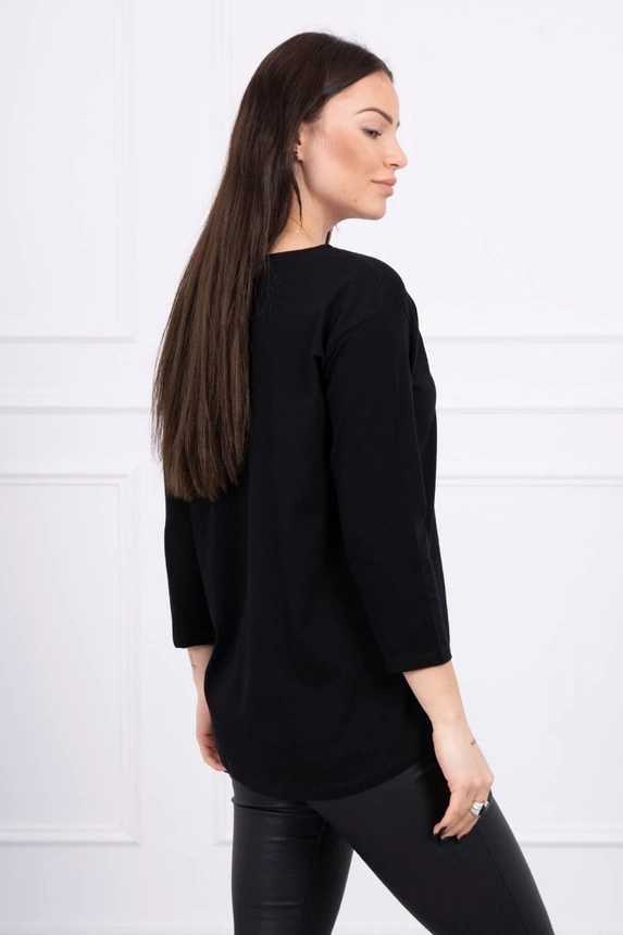 Bedruckte Bluse Original schwarz