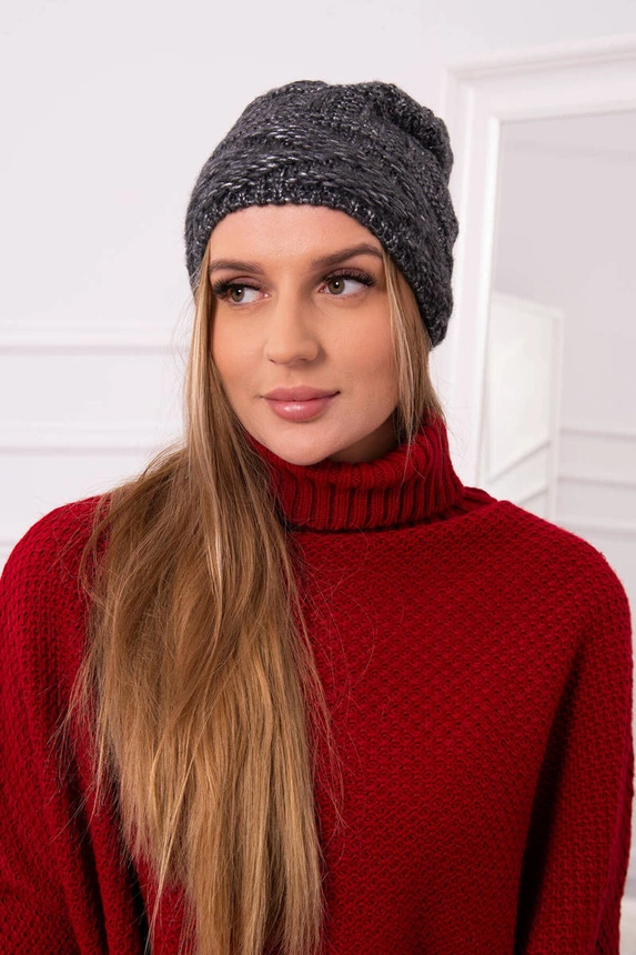 Čapica s fleece Edyta K298 grafit