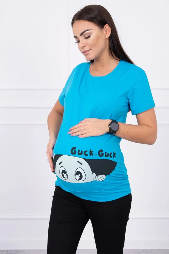 Schwangerschaftsbluse Guck türkis
