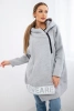 Insulated sweatshirt with a zipper gray