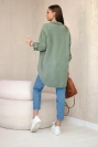 Bavlnená mušelínová košeľa oversize khaki