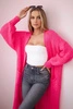 Sweater long cardigan pink neon