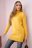 Sweater with stand-up collar mustard