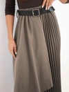 Women's skirt asymmetrical with viscose blend and belt fango