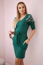 Dress with wings on the shoulders green