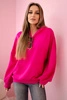 Kapuzenpullover aus Butter Material Fuchsia