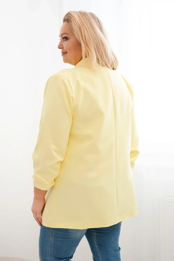 Elegant Plus Size women's jacket yellow