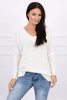 Sweater with V neckline ecru