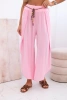 Damenhose aus Viskose mit Beinschlitz Bonbon-Rosa