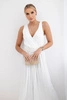 Plissee-Jumpsuit aus Viskose ecru