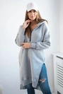 Insulated sweatshirt with slits on the sides gray