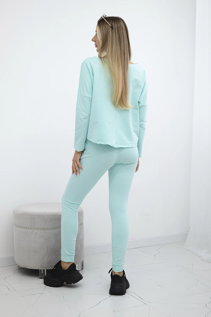 Set mit Oversize-Bluse mint