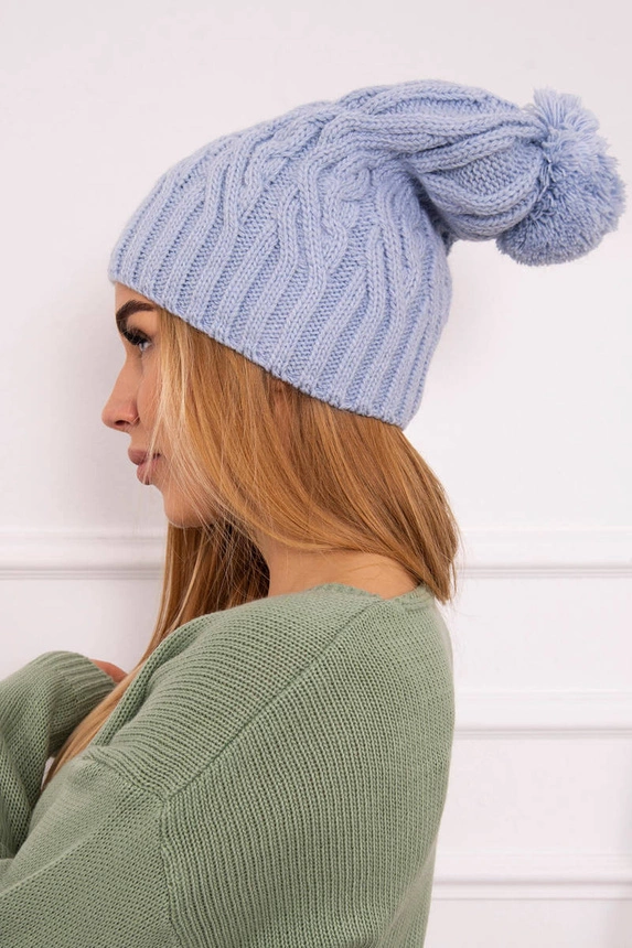 Čapica s fleece Paulina K227 modrá