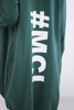 Cardigan with print oversize green