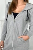 Kleidungsjacke mit Kapuze grau melange