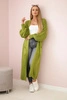 Sweater long cardigan olive