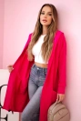 Cape with a hood oversize fuchsia