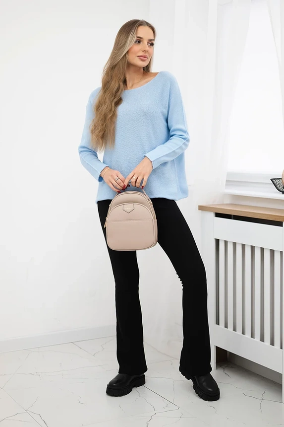 Pullover mit Rundhalsausschnitt blau