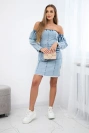 Off-the-shoulder stretch denim dress S/M-L/XL