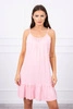 Dress with thin straps powdered pink