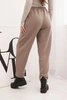 Elegant women's high-waisted pants with a tie at the waist fango