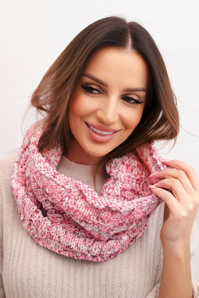 Women's soft wool blended winter scarf KN25 light pink