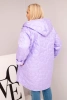 Damenjacke Plus Size gesteppte mit Kapuze und dem Schriftzug HOPE helllila