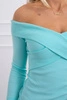 Bluse mit V-Ausschnitt mint