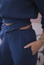 Isoliertes Set mit kurzem Denim-Sweatshirt