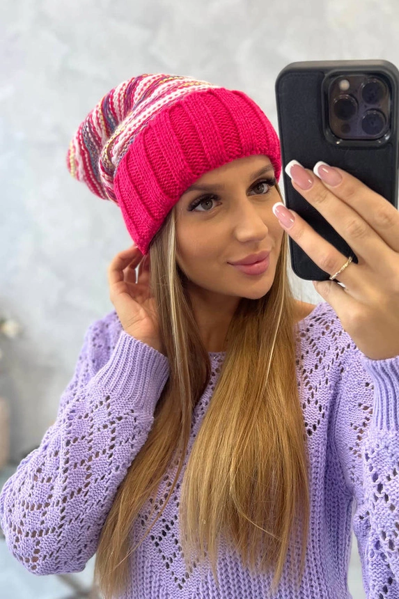Dámská čepice Feba K330 pink neon