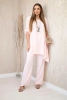 Set of blouse + pants with pendant light powder pink