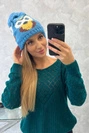 Women's cap Ofelia K349 turquoise