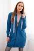 Damen Baumwolljacke mit Reißverschluss und Aufschriften jeansfarben