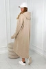 Insulated dress with a hood beige
