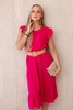 Dress with frills fuchsia