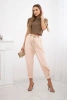 Summer Punto trousers with leg closure apricot