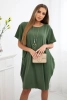 Dress with pockets and pendant light khaki