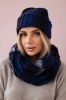 Damen-Mohair-Set K208 kornblumenblau+schwarz