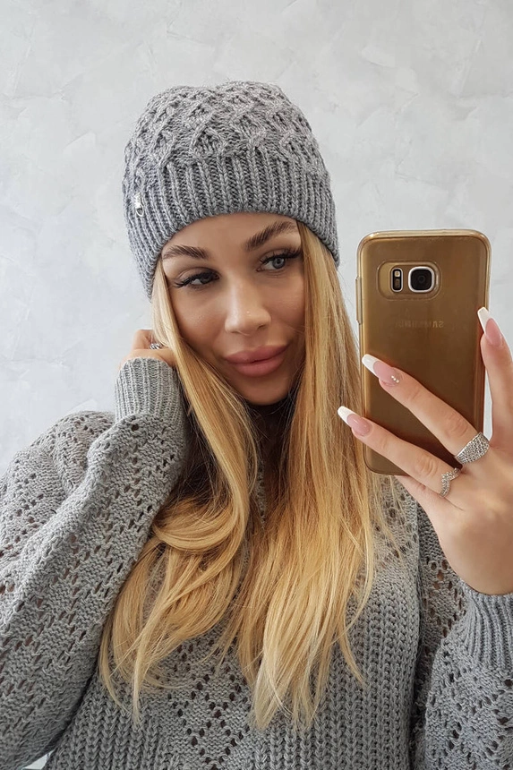 Fleecová čepice Roma K224 tmavě šedá